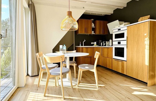 St. Peter-Ording Apartment | Attic with great balcony for 3 persons. Sauna, pool, garden.