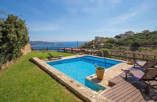 Megala Chorafia Villa | Attractive Cretan Stone House, Private Pool & Terraces with Panoramic Sea Views in Megala Chorafia
