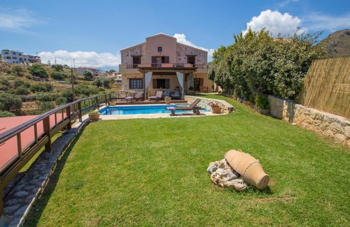 Megala Chorafia Villa | Attractive Cretan Stone House, Private Pool & Terraces with Panoramic Sea Views in Megala Chorafia