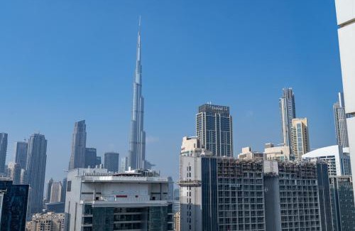 Downtown Dubai Apartment | Awesome 1-Bedroom Apartment for 4 with Burj Views at Vera Tower in Business Bay
