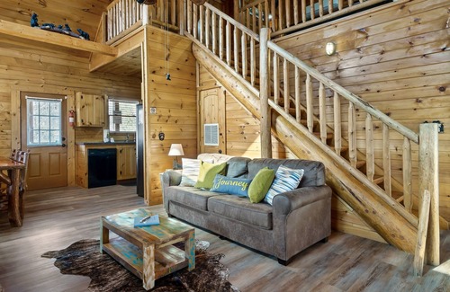 Sevierville Cabin | Awesome deals, King bed, Hot Tub, Private, Arcade, Real log cabin