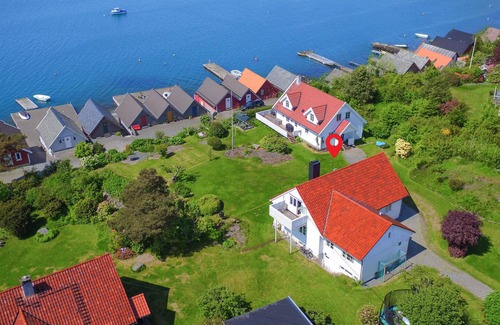 Stord House | Be enchanted by the magnificent view of the fjord in this vacation home.