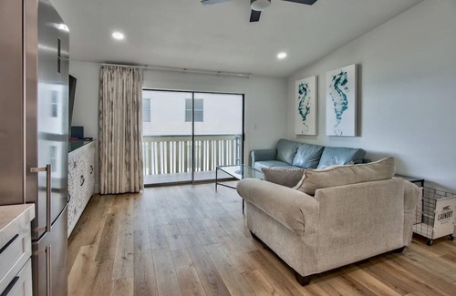 Seagrove Beach Condo | Beach view from balcony, community pool, walkable to restaurants & shopping!