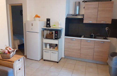Bravone Apartment | Beachfront apartment in Marines de Bravone with terrace