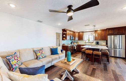 Bowens Addition House | Beachfront charmer with dock, furnished balcony, firepit, & W/D - dog-friendly