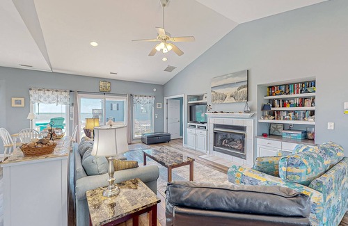North Topsail Beach House | Beachfront home with pool, private hot tub, beach access & lovely views