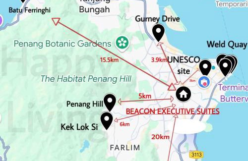George Town Apartment | Beacon Executive Suites #Executive #SkyPool #Georgetown #6pax #2BR 2bath #1Queen 4Single #Quality well maintained #Private host