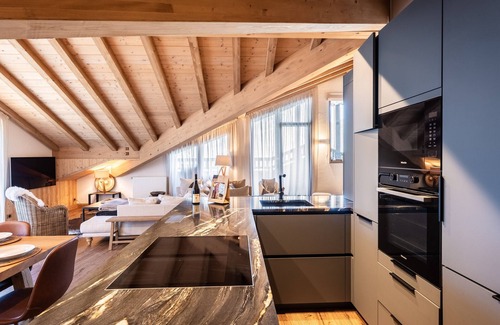 Montalbert Apartment | Beautiful 3-Bed Apt in Plagne Montalbert with Fireplace, WIFI, Parking & Terrace