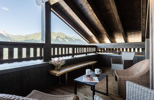 Montalbert Apartment | Beautiful 3-Bed Apt in Plagne Montalbert with Fireplace, WIFI, Parking & Terrace
