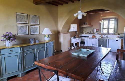 San Giovanni d'Asso Villa | Beautiful private villa with private pool, A/C, WIFI, TV, patio, panoramic view, close to Montalcino