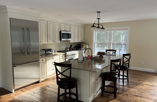 Lake Arrowhead House | Beautiful lakefront home on ten acres with private dock, large deck and fire pit