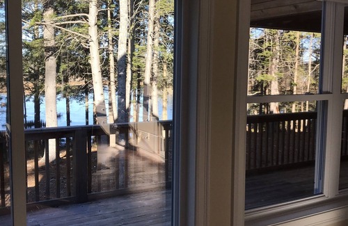 Lake Arrowhead House | Beautiful lakefront home on ten acres with private dock, large deck and fire pit