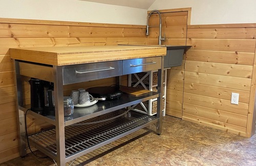 Port Angeles Apartment | Beautiful Log Cabin Studio, Hot Tub, Free EV Charger