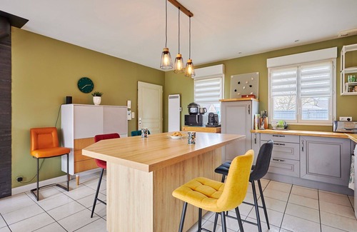 Portbail House | Beautiful private villa for 2 guests with WIFI, terrace and pets allowed