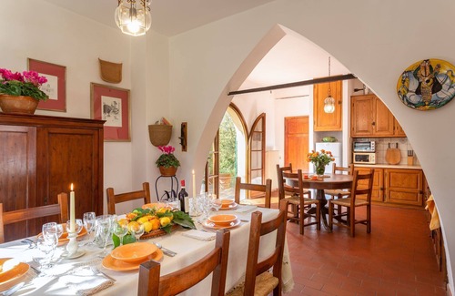 Montecalvoli Villa | Beautiful private villa for 8 people with WIFI, private pool, TV, patio and panoramic view
