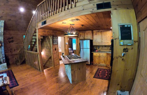 Bryson City Cabin | Beautiful secluded cabin on 40 private acres with stream for tubbing or fishing.