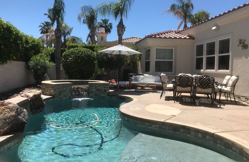 La Quinta House | Beautiful & spacious home-gated community. Private yard w/salt water pool/spa.