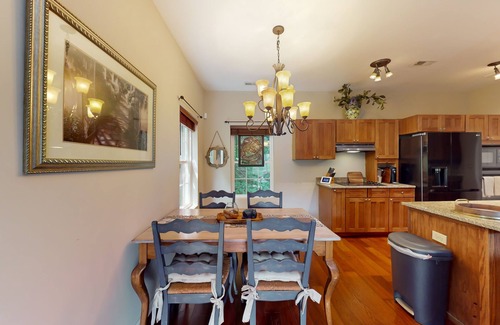 Banner Elk House | Beautiful tree-lined home with mountain view balcony & grill - near outdoor rec
