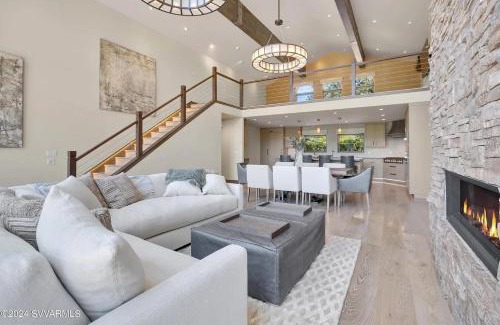 West Sedona Villa | Beautiful Upscale Home with Views of Cathedral Rock, a Stream, Lush Fruit Trees