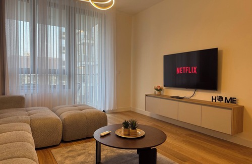 Savski Venac Apartment | Belgrade Waterfront - Designer One-Bedroom Apartment with Breakfast and Parking.