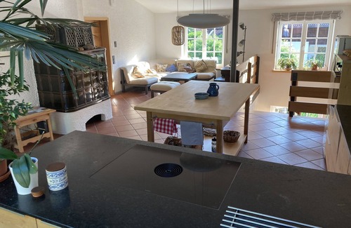 Garbmuhle Apartment | Bines vacation apartment 190 m², 1-9 persons, 3 bedrooms with private bathroom, rainforest shower, large communal area