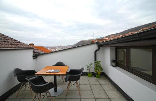 Prizren Apartment | Blue apartment over Prizren roofs