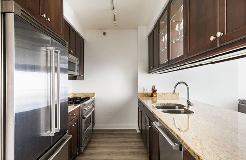 Rush and Division Apartment | Blueground | Rush & Division, balcony, nr Lake Shore Park