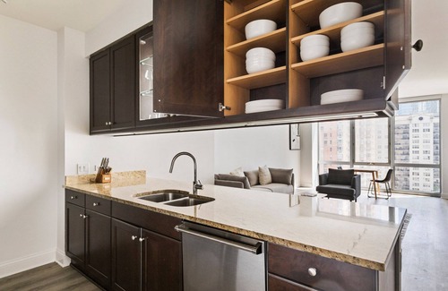 Rush and Division Apartment | Blueground | Rush & Division, balcony, nr Lake Shore Park