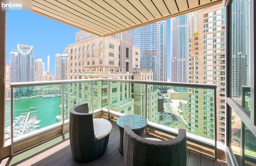 Dubai Marina Apartment | bnbme | Stunning Marina View | High Floor Apartment
