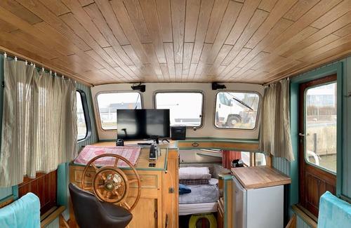 Sassnitz Boat Rental | Boat 'Motorschiff Dorina' with Sea View, Private Terrace and Wi-Fi
