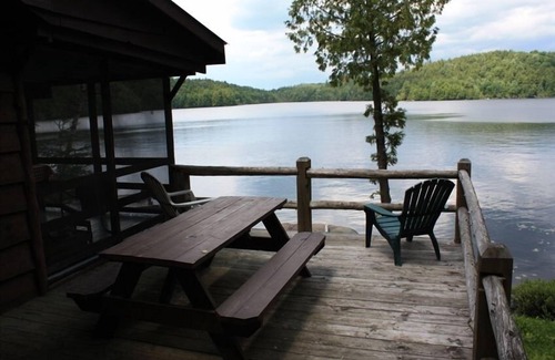 Saranac Lake Cabin | Book now for summer! Lakefront Adirondack cabin with deck, dock and great views