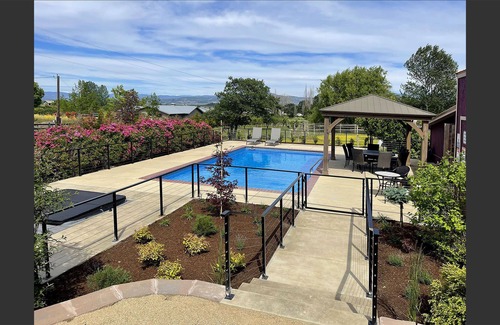 Medford House | BookStayHop –Rellik House. Pool, Hot Tub, Mountain Views, & Outdoor Space!