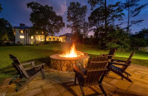 Needham House | Boston Mansion Heated Pool Fire Pit Tennis