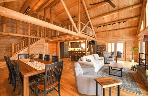 Naples House | *BRAND NEW* Incredible Luxury Log Home Elevated Above Sebago Lake