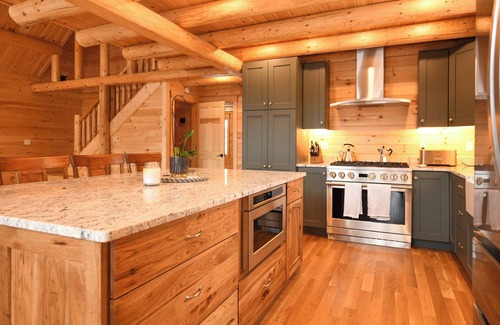 Naples House | *BRAND NEW* Incredible Luxury Log Home Elevated Above Sebago Lake