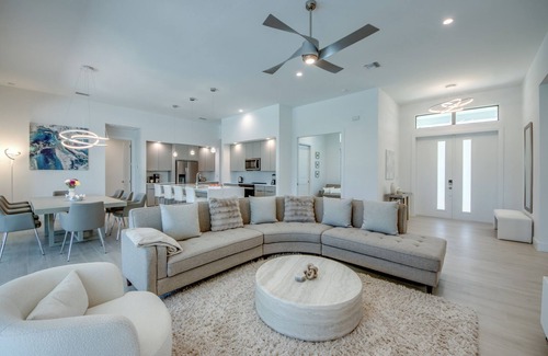 Fort Myers Villa | Brand-new villa for families heated saltwater pool+spa on the canal facing south