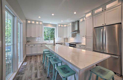 Michigan City Cottage | Bright & Airy Home: Chef's Kitchen & Pro Decor!