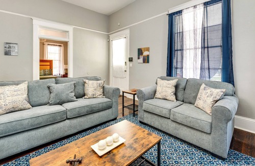 Macon House | Bright Macon Home w/ Wraparound Deck!