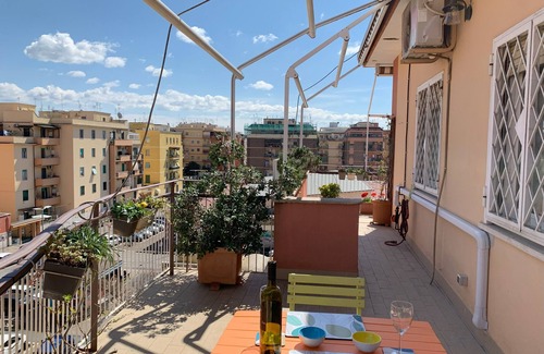 Prenestino-Centocelle Apartment | Bright Penthouse Terrace Centocelle