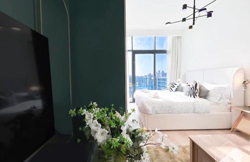 Nad Al Sheba Apartment | Bright Studio in Azizi Riviera Perfect City Escape