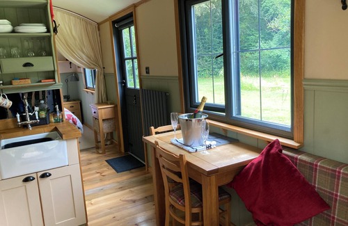 Saltash Cabin | Brook the shepherds hut in tranquil wooded surroundings