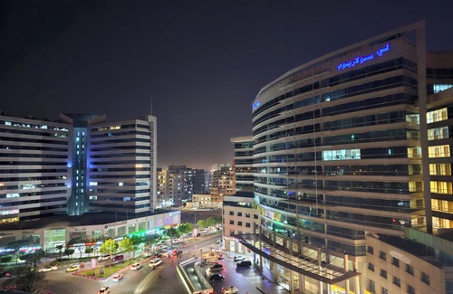 Dubai Apartment | Burj khalifa overlooking night views, city views, sunrise relaxing from balcony
