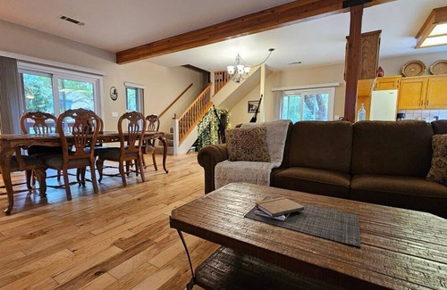 Bass Lake Cabin | Cabin in The Pines | Large Outdoor Patio | Firepit