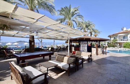 Fethiye City Center Apartment | Calis beach, beachfront, private beach, 24/7 security, 5 big shared pools