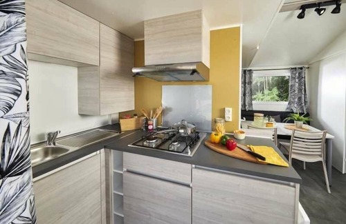 Meze House | Camping Beau Rivage* - Mobile home Family Luxury Premium 3 rooms 4 people Air-conditioned with Jacuzzi