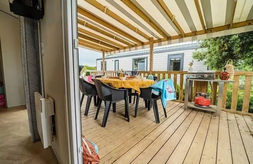 Brem Sur Mer House | Camping L'Océan * - Mobile Home Emotion 4 Rooms 6 People + TV