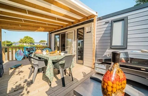 Brem Sur Mer House | Camping L'Océan * - Mobil Home Authentic 3 Parts 4/5 People + TV