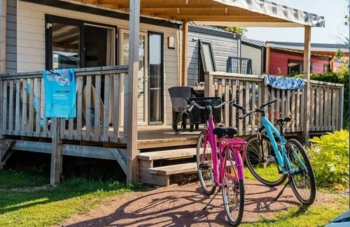 Brem Sur Mer House | Camping L'Océan * - Mobil Home Authentic 3 Parts 4/5 People + TV