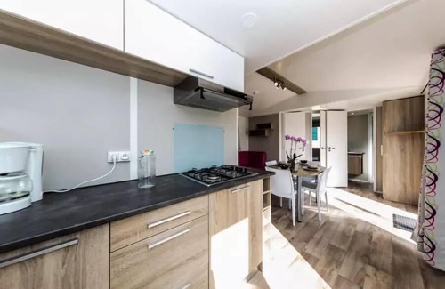 Fouesnant House | Camping La Roche Percée * - Comfort mobile home 3 rooms 4/5 people