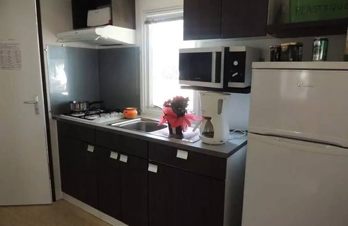 Boisseron House | Campsite Domaine de Gajan * - Mobile home Comfort + SUNNY 27m2 (2 bedrooms + covered terrace included - TV arv/departure Sunday 4 people